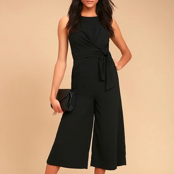 Lulus Dresses & Skirts - Lulu’s On Track Black Midi Jumpsuit